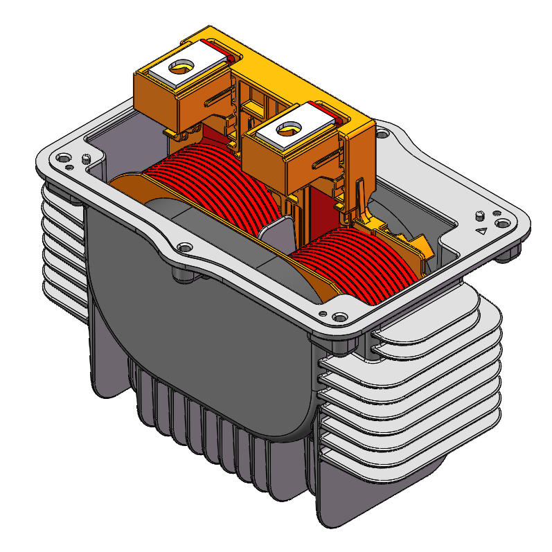 Silicone potted inductor